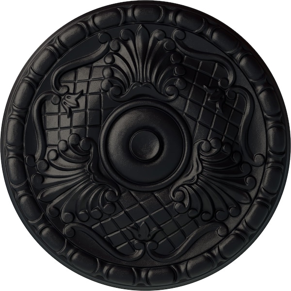 Ekena Millwork Amelia Ceiling Medallion (Fits Canopies up to 4 1/8"), Hand-Painted Steel Gray, 15 3/4"OD x 5/8"P CM16AMSGS - main